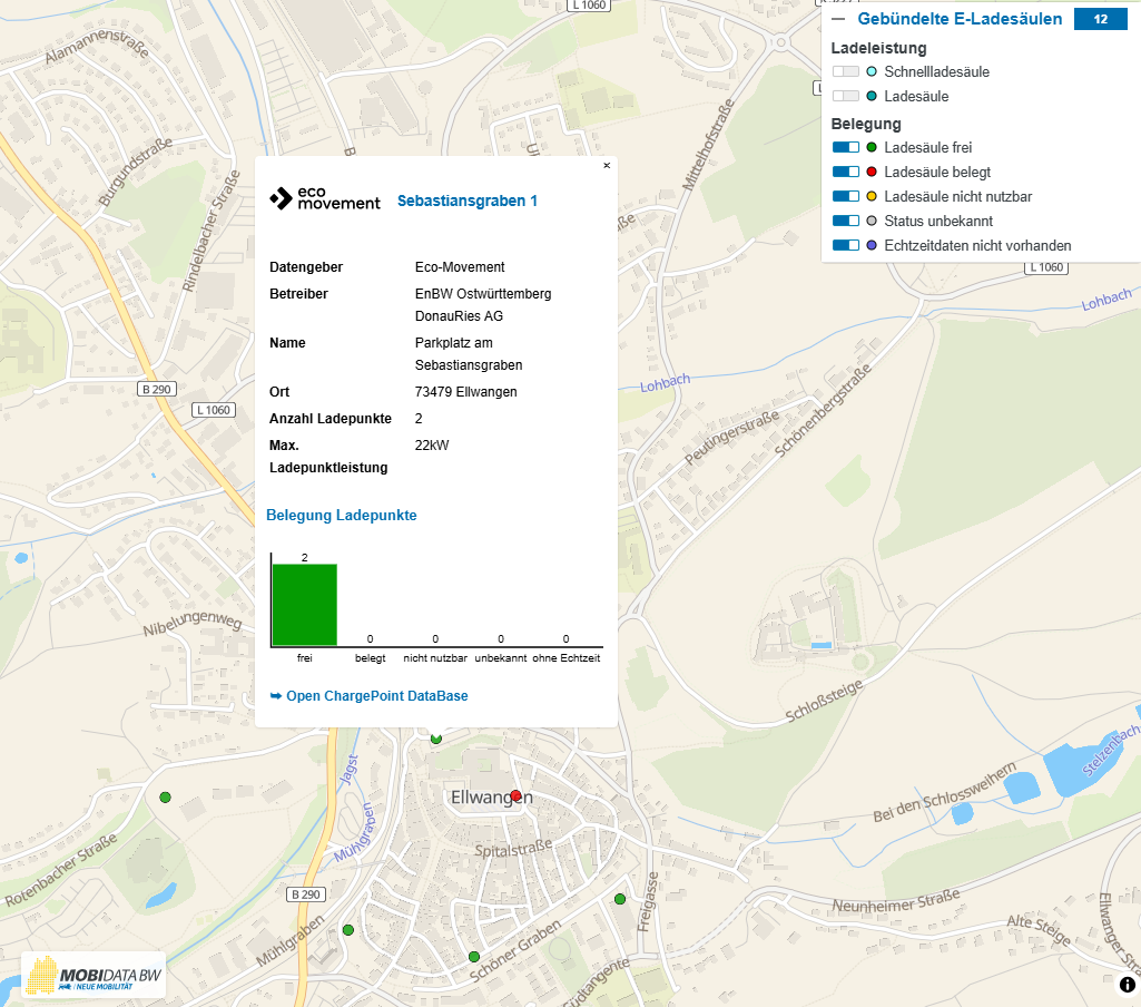 E-Ladesäulen in Ellwangen