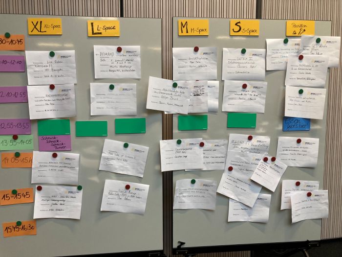 Sessionplan eines Barcamps von MobiData BW